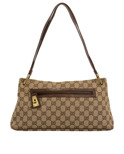 Shoulder Bag, &pound;280, Handbags, Beige/Brown, Canvas, Front view